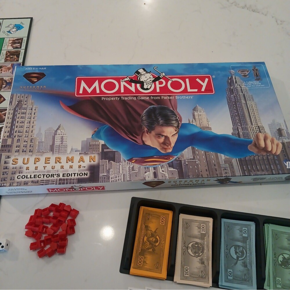 Monopoly Superman Returns Collector's Edition (2006) Excellent! Pewter Tokens